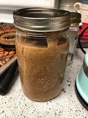 jar of nut sauce dressing